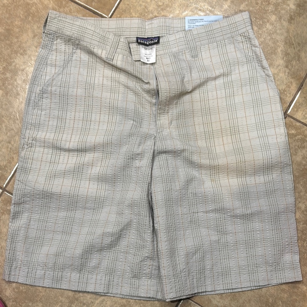 Patagonia Beige Plaid Shorts